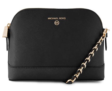 michael kors jet set charm large dome crossbody - black|mk jet set large wristlet.